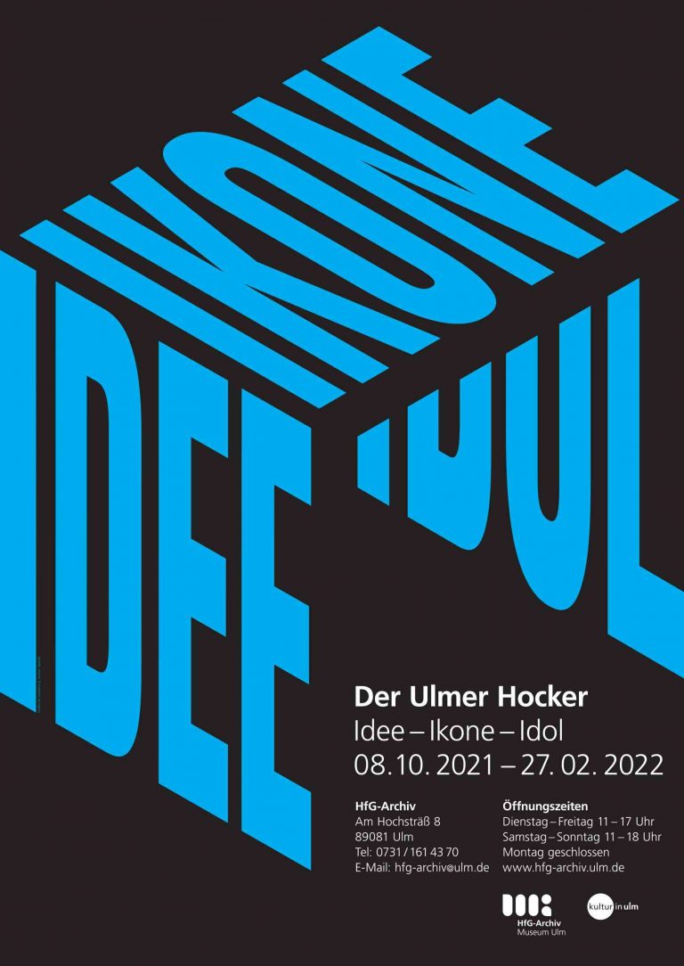 Ausstellungsplakat Der Ulmer Hocker HfG-Archiv Gestaltung Jochen Speidel