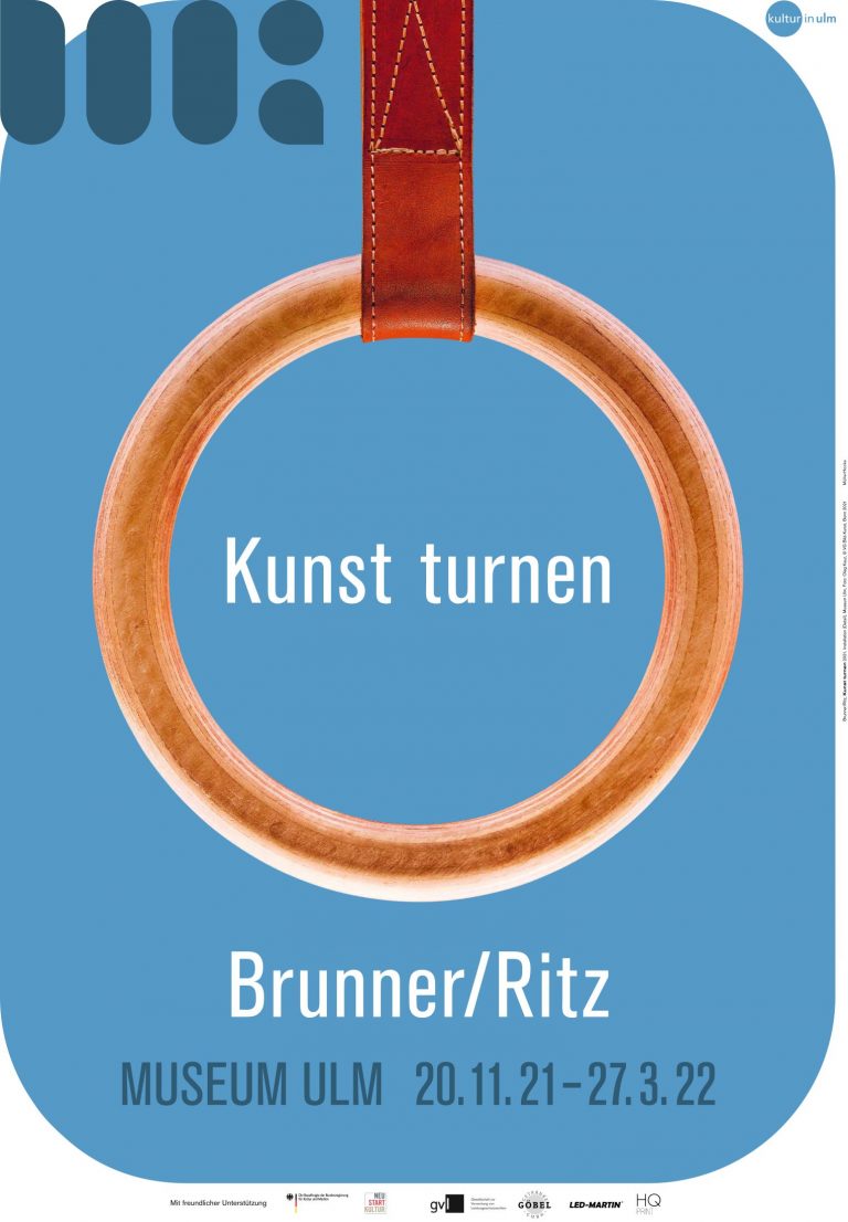 AUSSTELLUNGSPLAKAT BRUNNER-RITZ KUNSTTURNEN, MUSEUM ULM