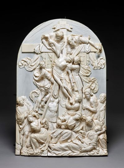 David Heschler, Relief mit Kreuzabnahme Christi, um 1660, Dänisches Nationalmuseum Kopenhagen, Foto Roberto Fortuna