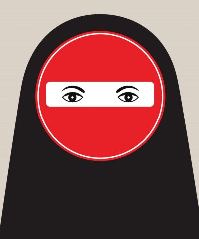 Noma Bar, Burka Ban, The Guardian, 2006, Courtesy by the artist