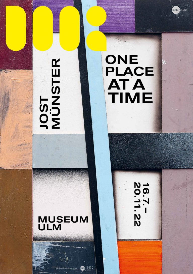 AUSSTELLUNGSPLAKAT JOST MÜNSTER - ONE PLACE AT A TIME
