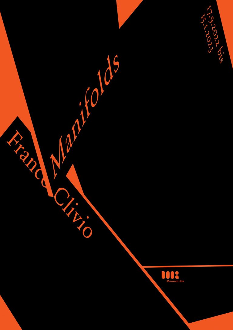 AUSSTELLUNGSPLAKAT FRANCO CLIVIO - MAINFOLDS, GESTALTUNG GOTTSCHALK+ASH INTERNATIONAL AG