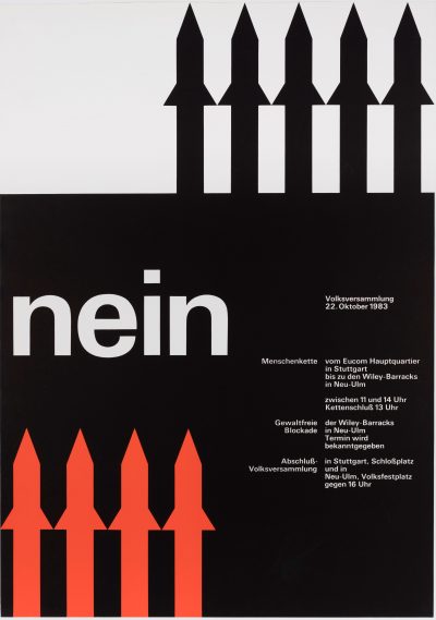 Otl Aicher, Nein Volksversammlung, 1983 (c) Florian Aicher, HfG-Archiv-Museum Ulm