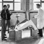 Gestaltung eines Arbeitsstuhles, Arbeit in den HfG Werkstätten an der Diplomarbeit von Aribert Vahlenbreder, 1961, (c) HfG-Archiv - Museum Ulm, Foto Wolfgang Siol