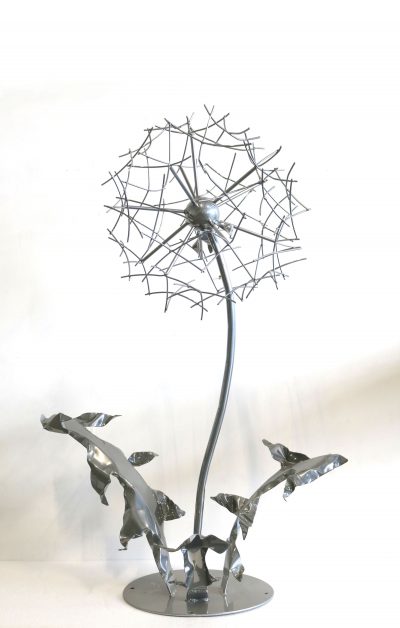 Christine Liebich, Permanent Moment Chrome, 2022, Stahl pulverbeschichtet